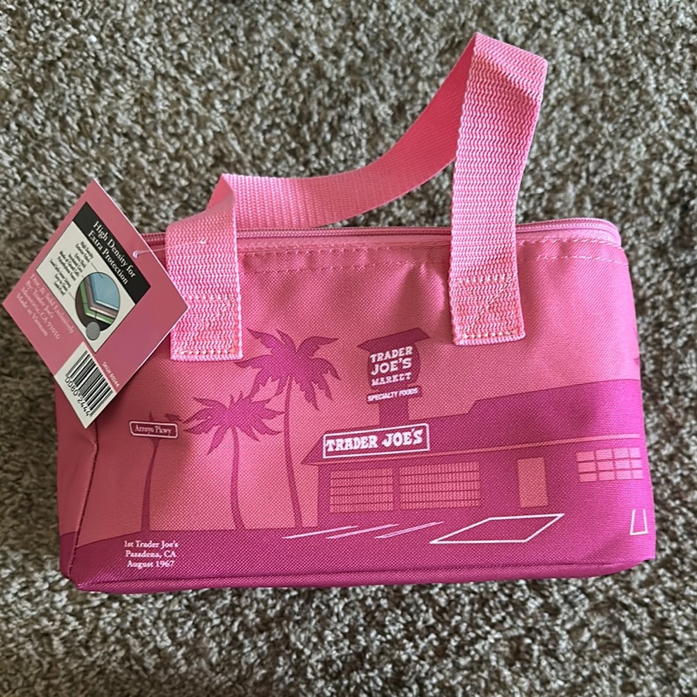 Trader Joe's Pink Insulated Mini Lunch Bag